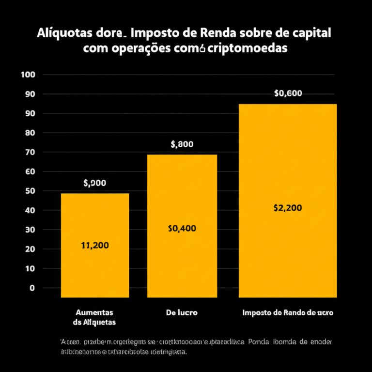 Gráfico de barras mostrando aumento de impostos sobre criptomoedas