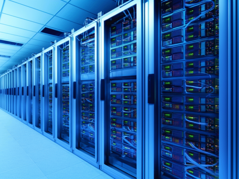 Data Center consumindo energia para mineração de criptomoedas.