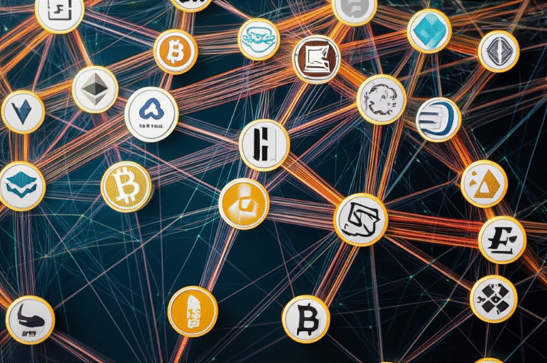 Interconexão do Mercado Cripto Gráfico mostrando a interconexão de diferentes criptomoedas