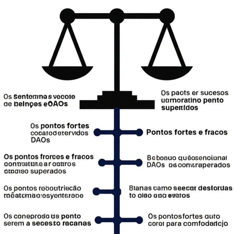 Gráfico mostrando os benefícios das DAOs: Transparência, Participação e Automação.