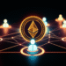 Pessoas conectadas em rede digital com símbolo de criptomoeda no centro